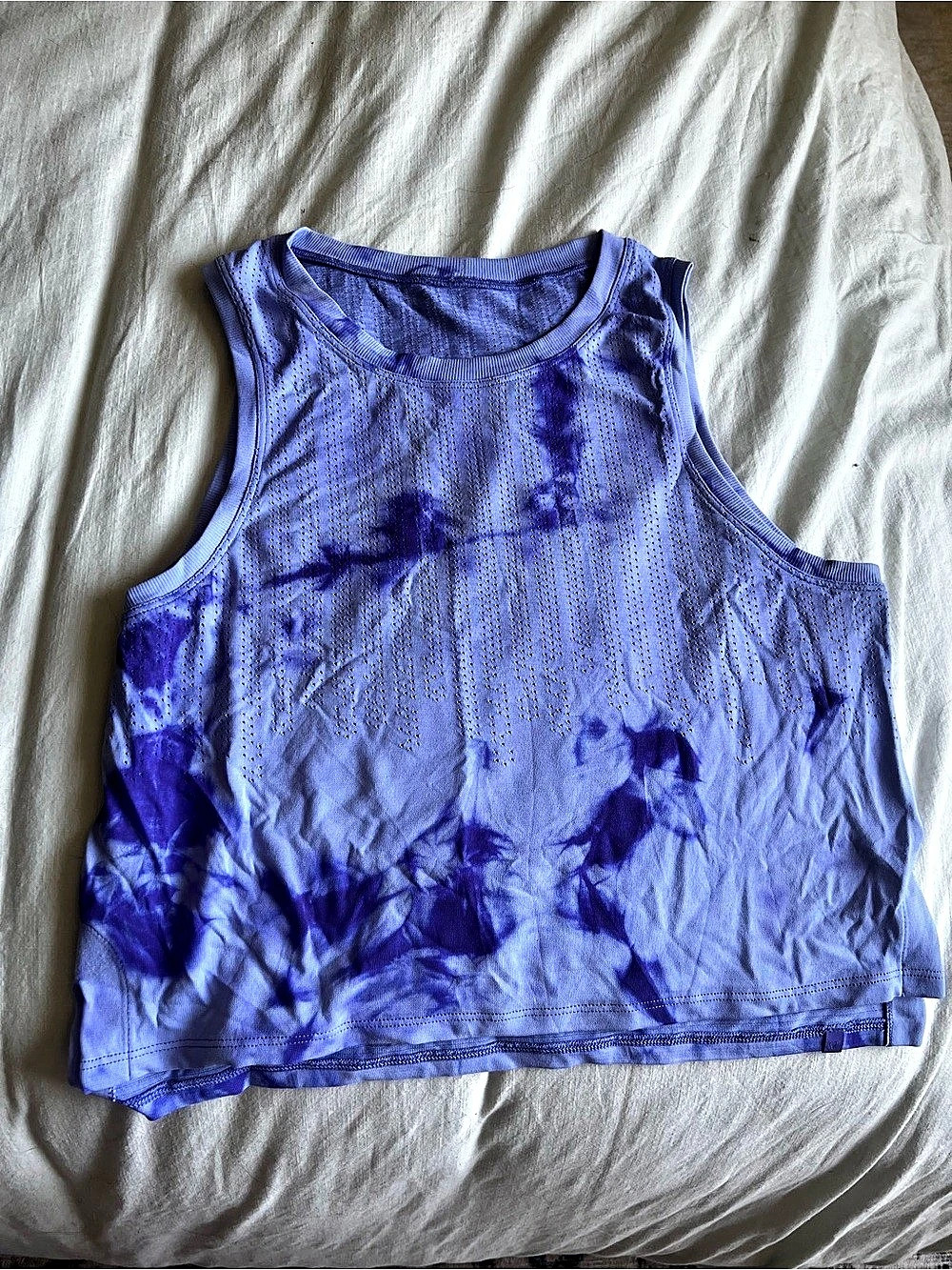 Lululemon Sculpt Tank *Cropped Purple Abstract Sleeveless Tank